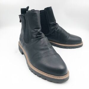Blowfish Malibu Shoes Womens 11 Redsen Black Chelsea Boot Vegan Leather Lug Sole